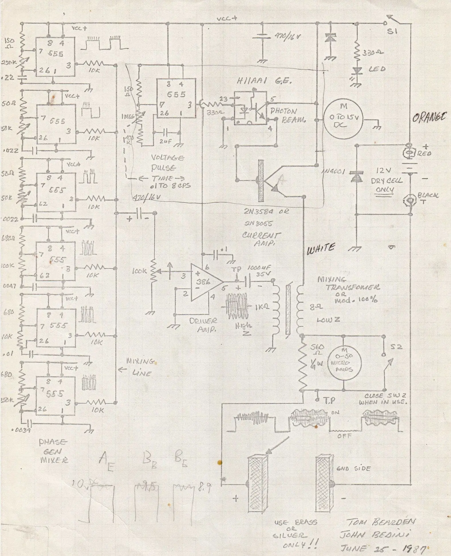 Jhon Bedini Original Drawing